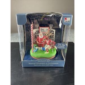 Vintage Santa's Best Musical Ornament Elves vs. Reindeer Football Game NCAA NFL